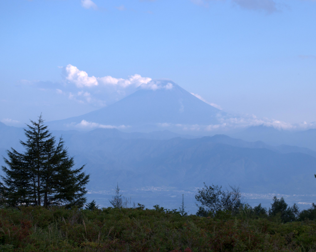 甘利山からの富士山の展望