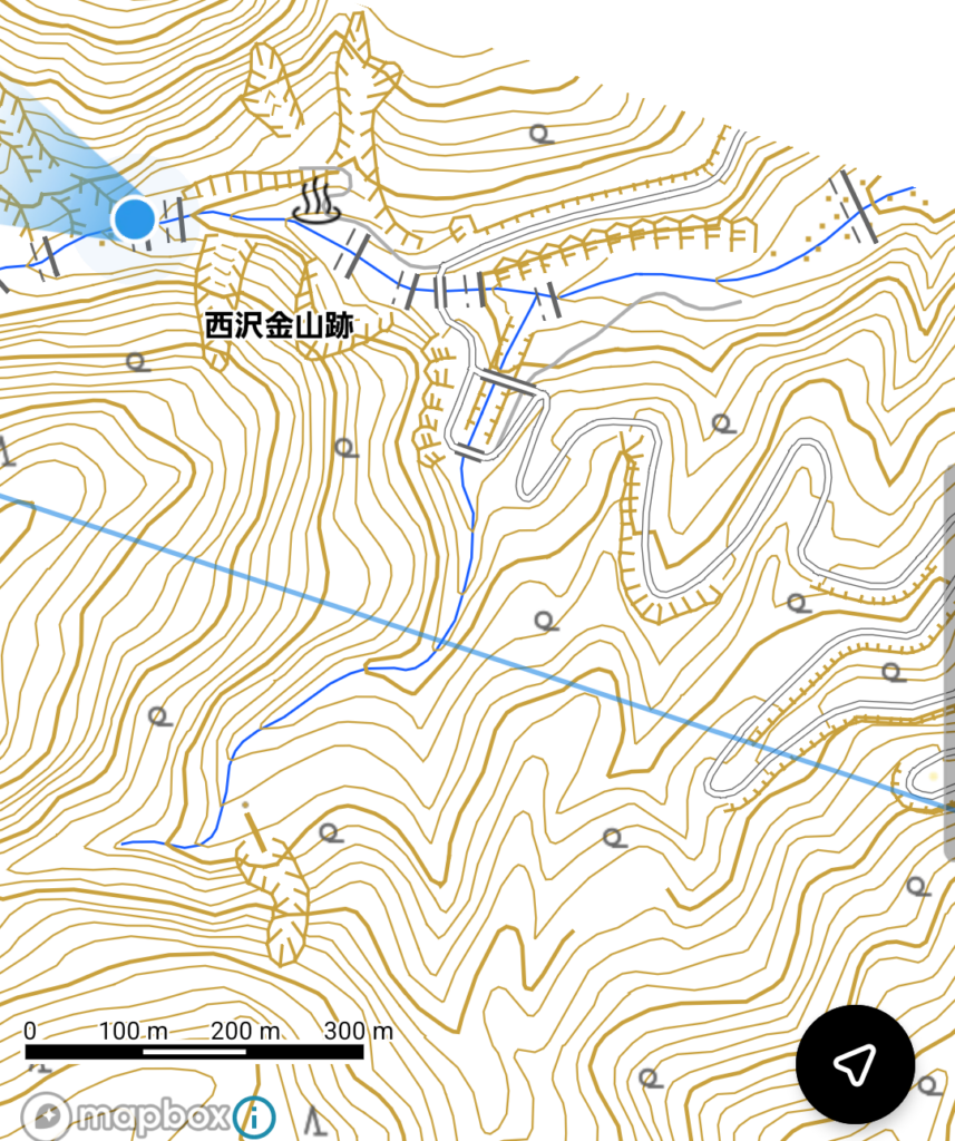 西沢金山跡 map