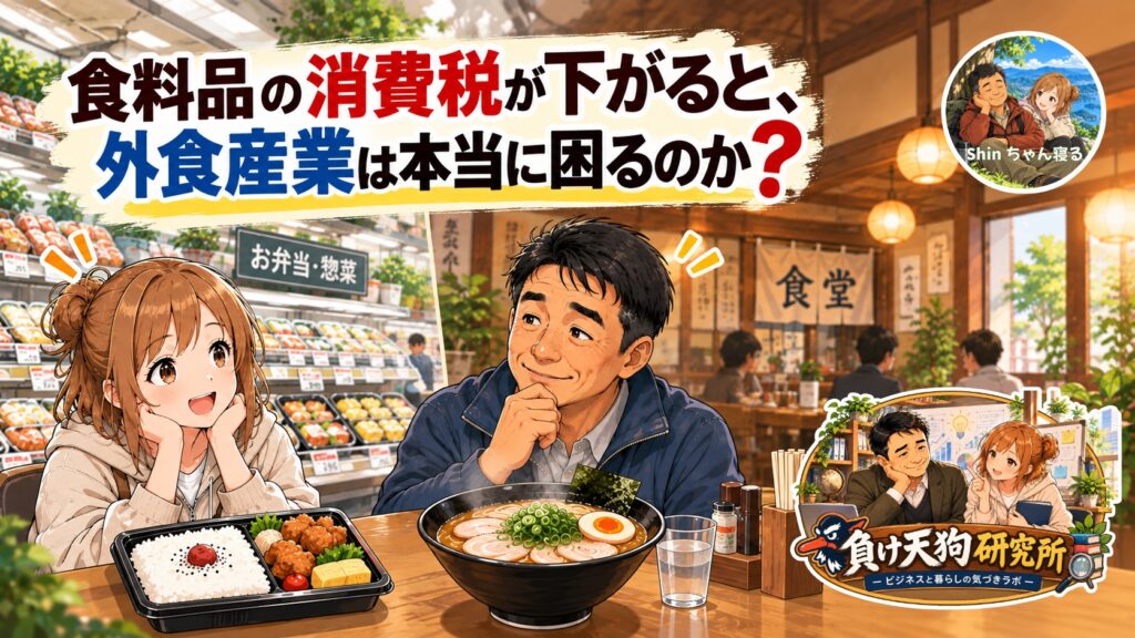 食料品消費税減税に伴う外食産業支援について話をするShinともち子さん