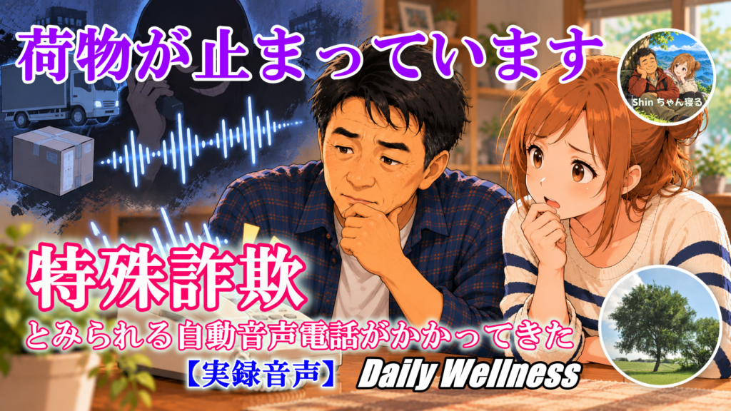 日本郵便株式会社を名乗る自動音声電話を留守電機能で聞き流すShinともち子さん